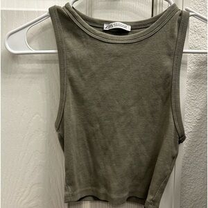ZARA tank top sage green